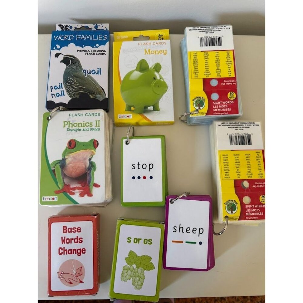 9 Piece of Teaching Cards Home Schooling Cards Children's Learning Tools Flashca